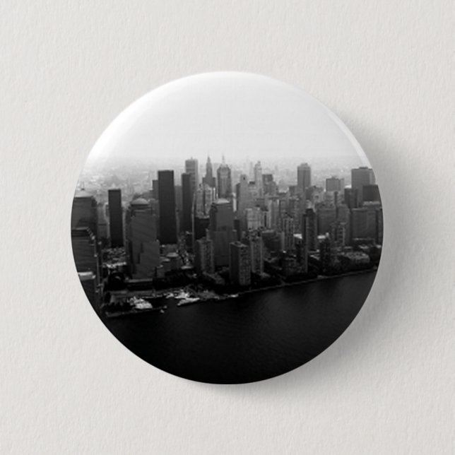 New York Skyline Pinback-knapp Knapp (Framsida)