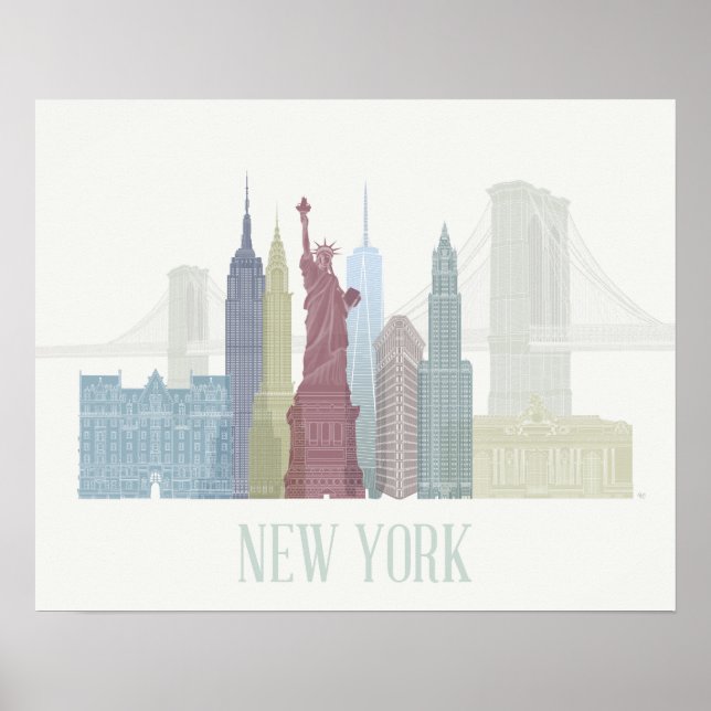 New York Skyline Poster (Framsidan)