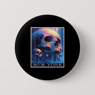 New york skyline punk grunge vintage retro graffit knapp