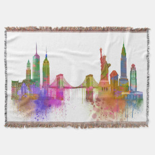 New York Skyline - Rainbow Filt