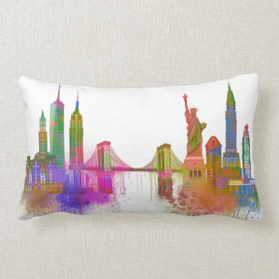 New York Skyline - Rainbow Lumbarkudde