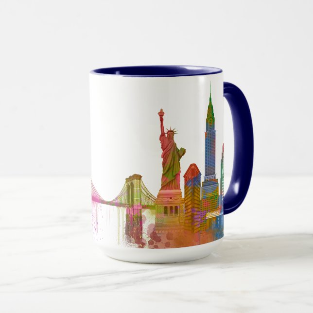 New York Skyline - Rainbow Mugg (Framsida höger)