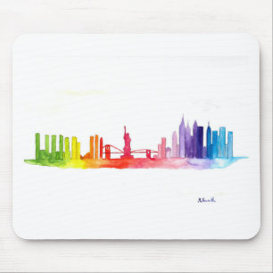 New York skyline Rainbow NYC modern Musmatta