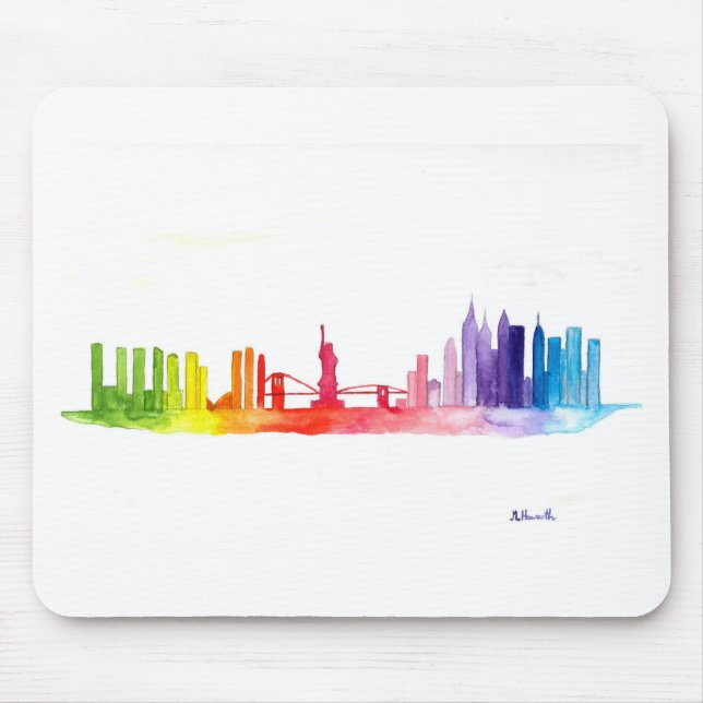 New York skyline Rainbow NYC modern Musmatta (Framsidan)
