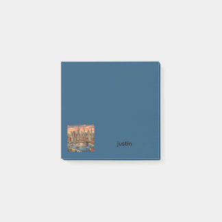 New York Skyline Resa Konst Vintage | Anpassa Post-it Block