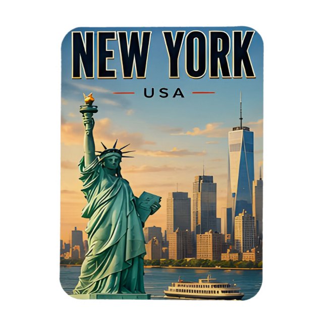 New York Skyline Respresent present Magnet (Vertikal)