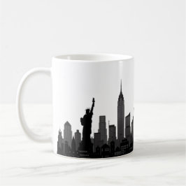 New York Skyline Silhouette Black Elegant C Kaffemugg