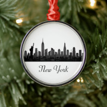 New York Skyline Silhouette Black Elegant Script