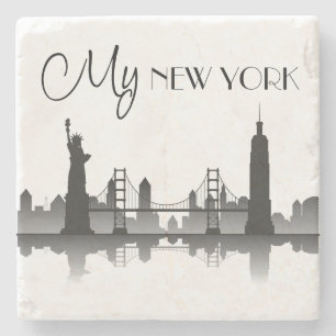 NEW YORK Skyline Silhouette Modern Stenunderlägg