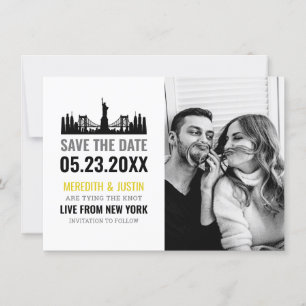 New York Skyline Spara datumet Inbjudningar