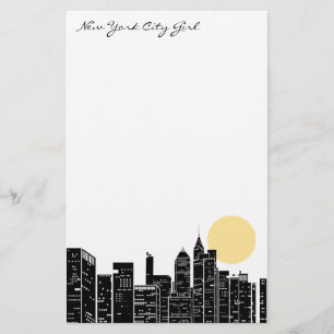 New York Skyline Stationery Brevpapper