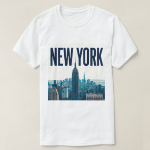 New York Skyline Statue of Liberty Resedesign T Shirt
