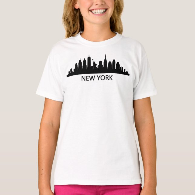 New York Skyline T Shirt (Framsida)