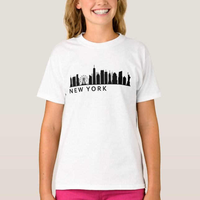 New York Skyline T Shirt (Framsida)