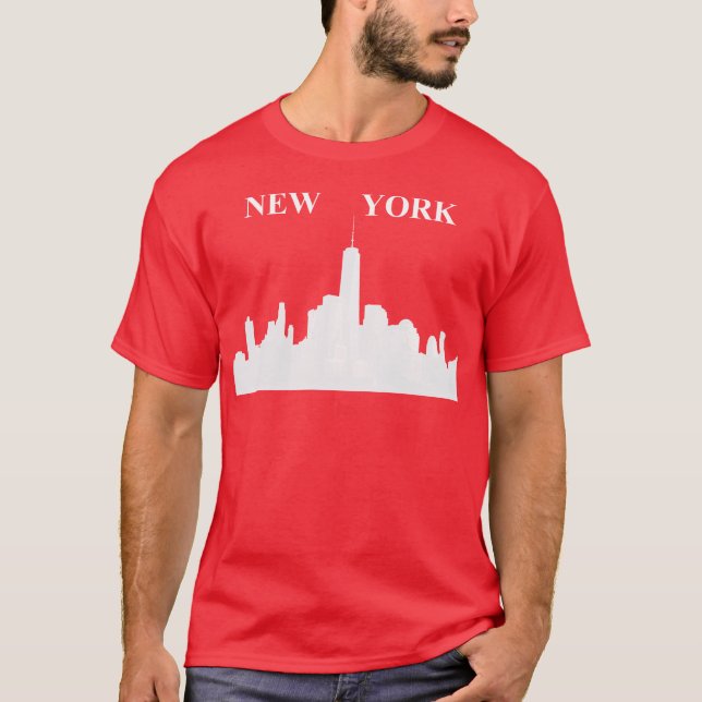 New York Skyline T-Shirt - Manar (Framsida)