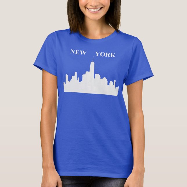 New York Skyline T-Shirt - Womens (Framsida)