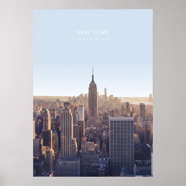 New York Skyline Travel Artwork Poster (Framsidan)
