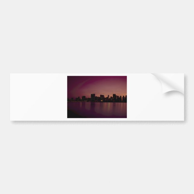 New York Skyline vid Dusk Bildekal (Framsidan)