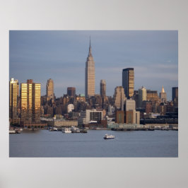 New York Skyline vid Dusk Poster