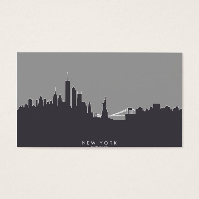 New York Skyline Visitkort (Framsidan)