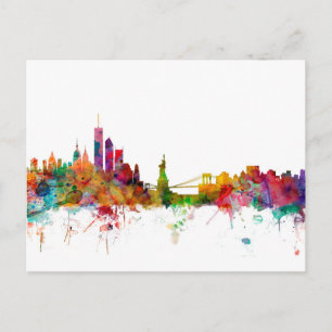 New York Skyline Vykort