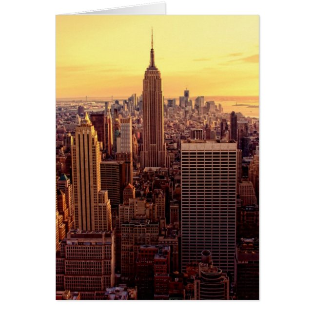 New York-skylinstaden med Empire state Hälsningskort (Framsidan)