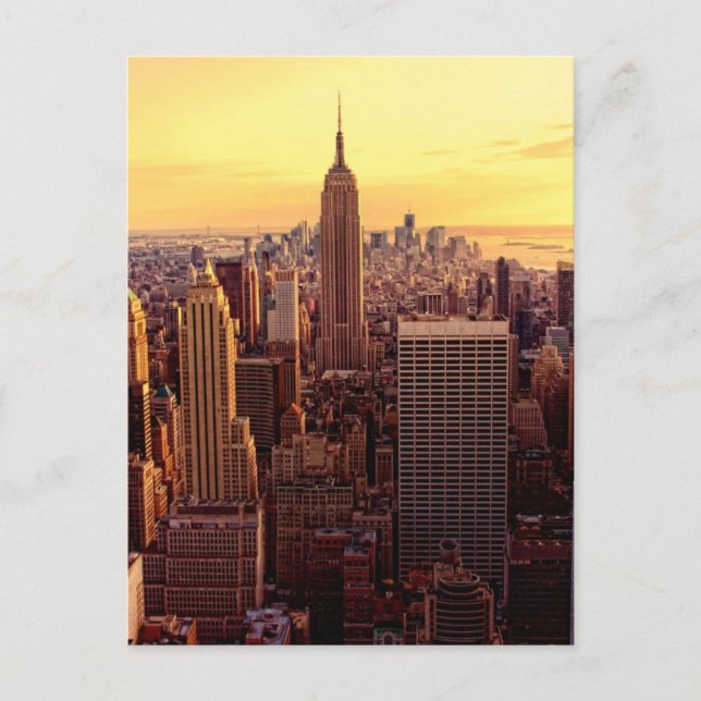 New York-skylinstaden med Empire state Vykort (Framsida)