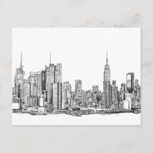 New York-skyltkort Vykort