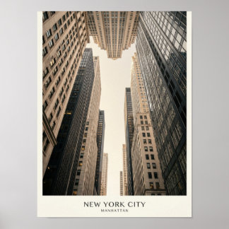 New York Skyskrapeaffisch Poster