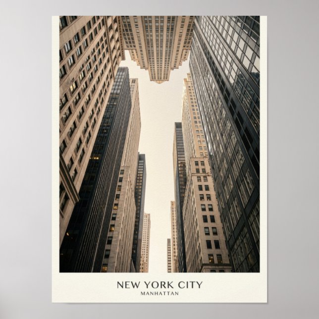 New York Skyskrapeaffisch Poster (Framsidan)