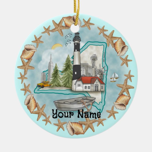 New York Snäckas Lighthouse Ornament (Framsidan)