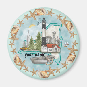New York Snäckors Lighthouse Magnet