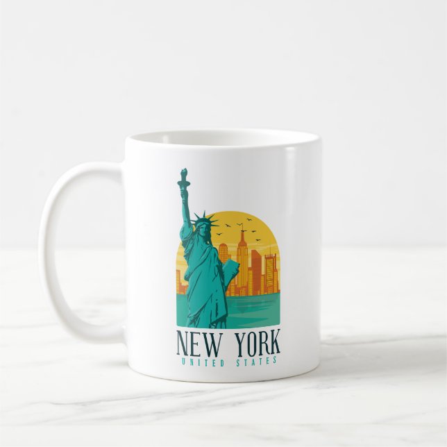 New York Snyggt Skyline Kaffemugg (Vänster)