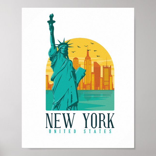 New York Snyggt Skyline Poster (Framsidan)