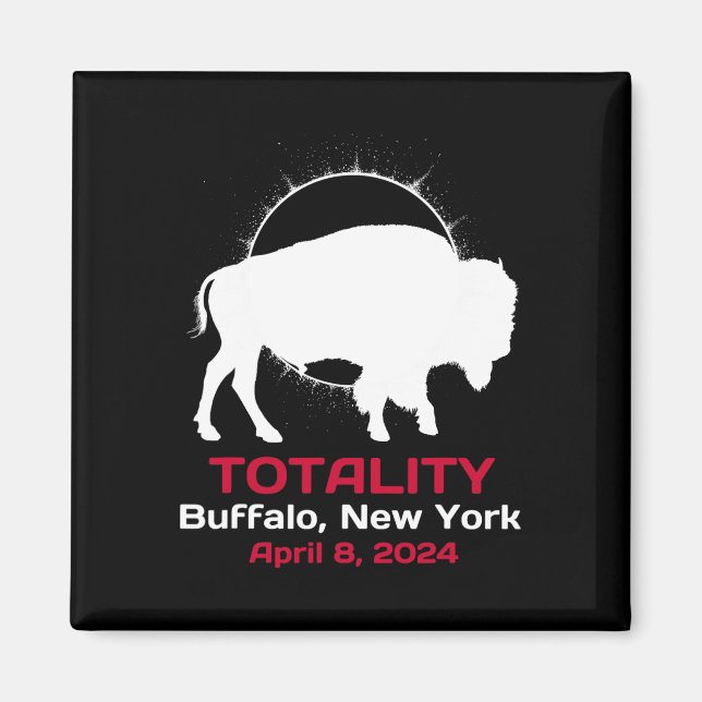 New York Solar Eclipse Totality April 8 2024 Magnet (Framsidan)