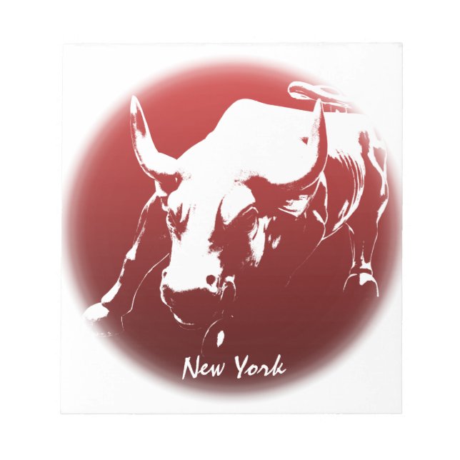 New York Souvenir Anteckningsblock Coola Bull Stat (Framsida)