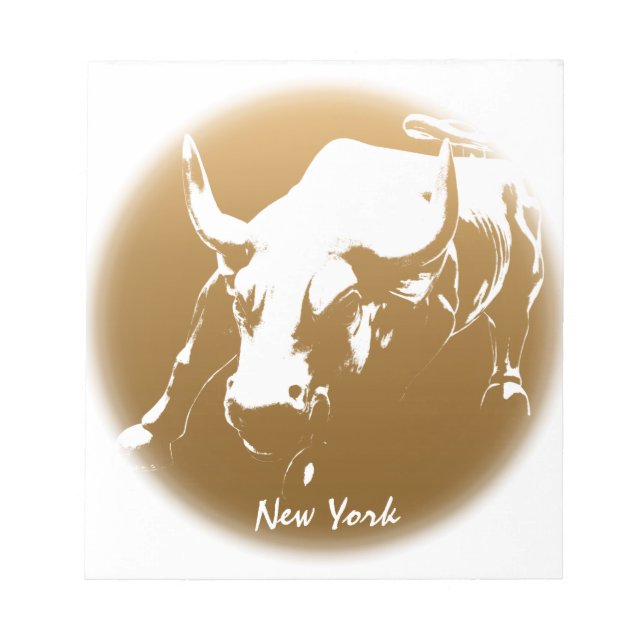 New York Souvenir Anteckningsblock Coola Bull Stat (Framsida)