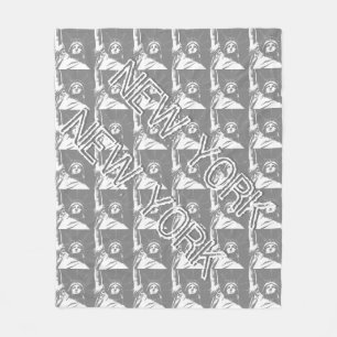 New York Souvenir Blanket Frihetsgudinnan Decor Fleecefilt