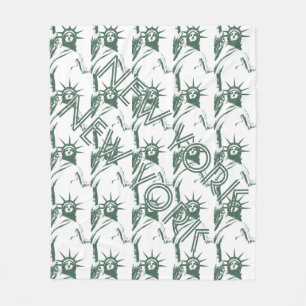 New York Souvenir Blanket Frihetsgudinnan Decor Fleecefilt