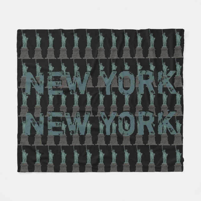 New York Souvenir Blanket Frihetsgudinnan Decor Fleecefilt (Framsidan (Horisontell))