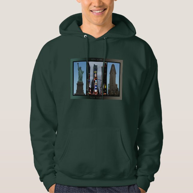 New York Souvenir Hooded Sweatshirt NY Hoodie (Framsida)