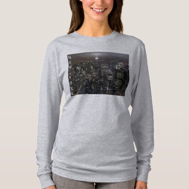 New York Souvenir Hooded Sweatshirt NY Hoodie Tee Shirt (Framsida)