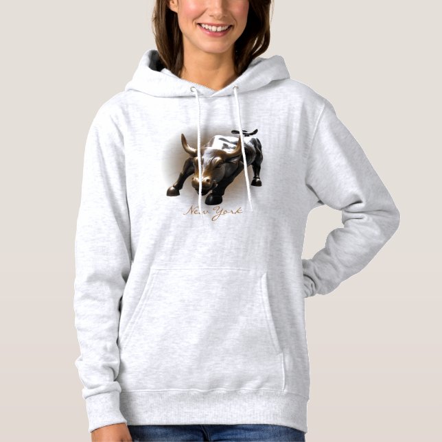 New York Souvenir Hoodie Bull NY Shirt Souvenir Tröja (Framsida)