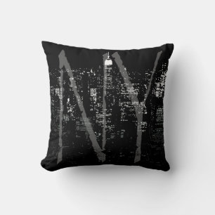 New York Souvenir Pillow NY Cityscape Pillow Kudde