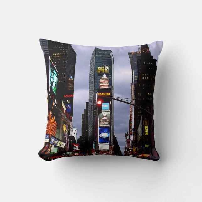 New York Souvenir Pillows NY Times Square Pillow Kudde (Framsida)
