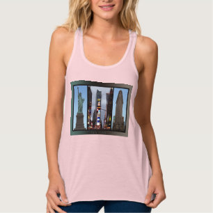 New York Souvenir Tanktop Dam Times Square Top Linne Med Racerback