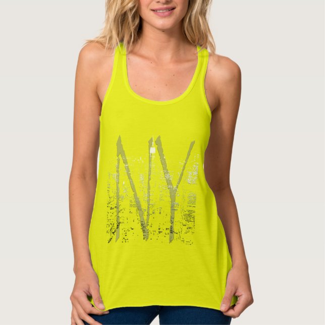 New York Souvenir Tanktop DamNY Souvenir Top Linne Med Racerback (Framsida)