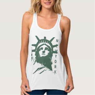 New York Souvenir Tanktop Frihetsgudinnan Top Linne Med Racerback