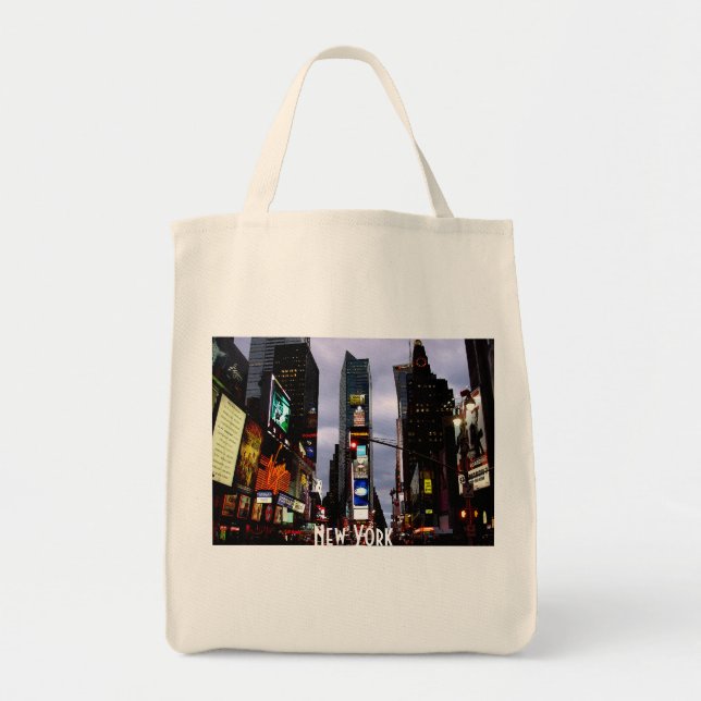 New York Souvenir Tote Bag Times Square Souvenir Tygkasse (Framsidan)