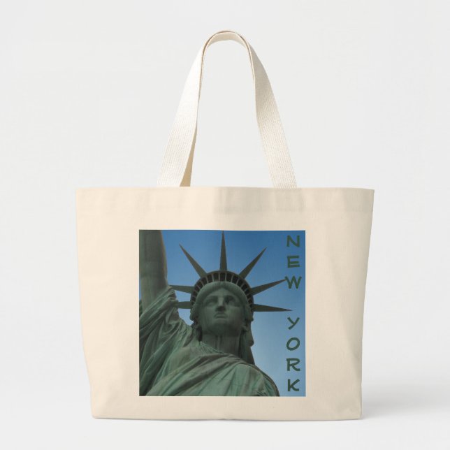New York Souvenirs NY Tote Bag Landmark Souvenirs Jumbo Tygkasse (Framsidan)